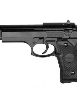 Пистолет металлический beretta m92 детский с пульками и магазином zm 18 т