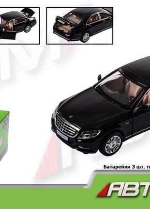 Машинка автопром mercedes-benz s 600 2015 чорна 1:32 68401