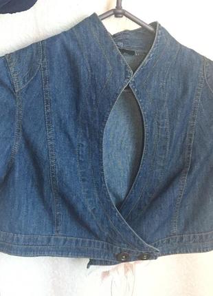 Джинсова коротка курточка болеро