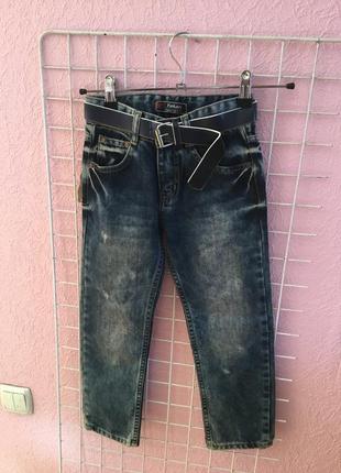 Стильные джинсы- тёрочка для мальчиков на возраст 7,8 лет1 фото