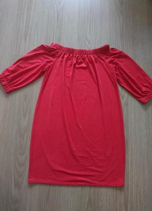 Замшевое ярко красное платье .4 фото