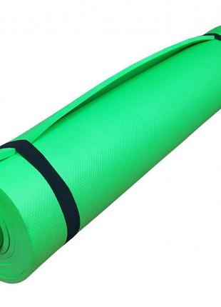 Йогамат, коврик для йоги m 0380-3 материал eva (зелёный)1 фото