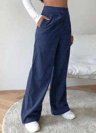 Стильні вельветові брюки5 фото