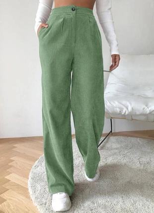 Стильные вельветовые брюки8 фото