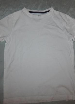 Футборлка на мальчика белая 9лет 134см