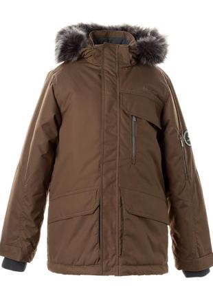 Куртка зимняя для мальчиков huppa marten 2 бежевый, р.134 (18110230-70031-134)