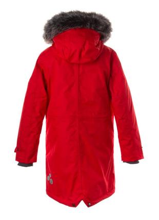 Пальто зимнее - парка для мальчиков huppa david красный, р.164 (12270020-70004-164)2 фото