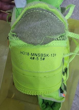 Кроссовки nike air force 1 low off-white volt ao4606-7009 фото