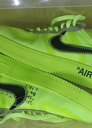 Кроссовки nike air force 1 low off-white volt ao4606-7006 фото