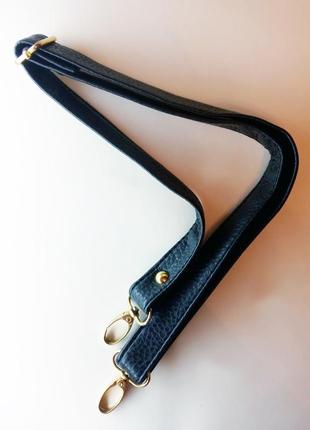 Ремень для сумки с регулятором длины кожзам чёрный 100x2.2 см3 фото