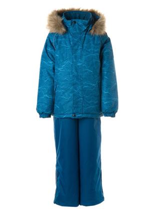 Комплект зимней одежды huppa winter бирюз-зел с принтом/бирюз-зеленый, р.128 (41480030-12466-128)