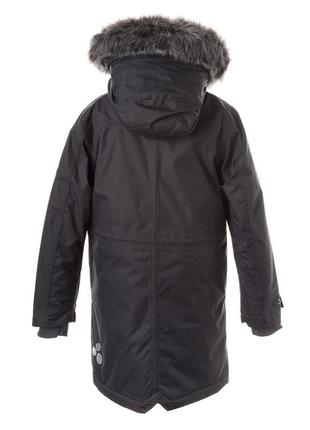 Пальто зимнее - парка для мальчиков huppa david темно-серый, р.164 (12270020-00018-164)2 фото