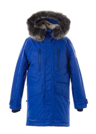Пальто зимове - парка для хлопчиків huppa david синій, р.158 (12270020-70035-158)