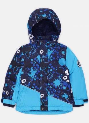 Куртка зимова для хлопчиків huppa alex 1 темно-синій з принтом/св-синій р.134 (17800130-14586-134)
