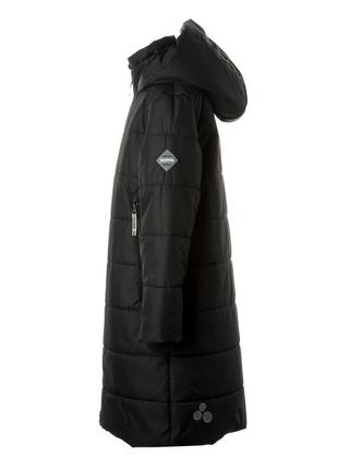 Пальто зимнее для девочек huppa nina черный, р.152 (12590030-00009-152)3 фото