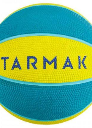 Дитячий баскетбольний м'яч дитячий tarmak mini №1 жовто-зелений1 фото