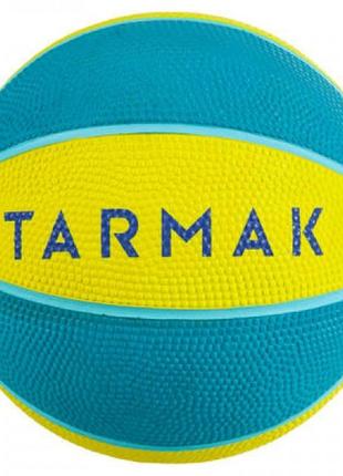 Детский баскетбольный мяч детский tarmak mini №1 желто-зеленый