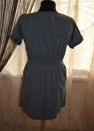 Хлопковое тоненькое платье, сафари, в полоску2 фото