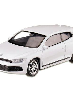 Машина металева volkswagen scirocco "welly" 44027cw масштаб 1:43 (білий)