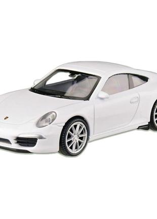 Машина металлическая porsche 911 "welly" 44042cw масштаб 1:43 (белый)