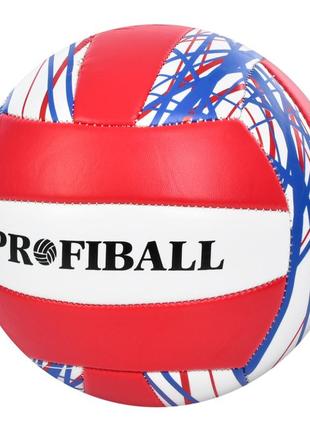 Мяч волейбольный profi ev-3372 диаметр 21 см (красный)