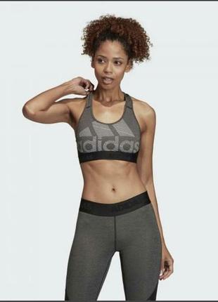Компрессионный бра топ don't rest alphaskin для спорта йоги тренировки хайкинга бренда adidas,р 8-10,