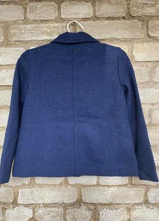 1, стильный  шерстяной пиджак пальто с люрексовой нитью размер 7-8т crazy8 крейзи84 фото