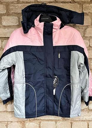 1, тепла зимова лижна на флісі курточка водовідштовхувальна на дівчинку climate concepts розмір 8-12 років