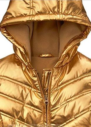 1. стильная золотая куртка парка на флисе еврозима размер xl 10-12 лет 152-158 рост  crazy85 фото