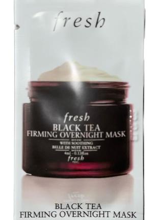 1, пробник увлажняющей ночной маски для лица fresh black tea firming overnight mask  4 ml