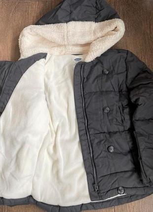 1, теплая толстая водоотталкивающая куртка на флисе еврозима old navy размер 8т рост 135-140 см6 фото