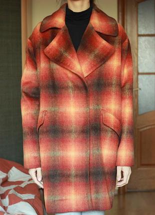 Дизайнерское пальто шерсть+кашемир