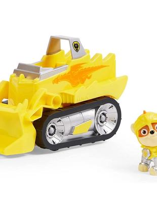 Щенячий патруль крепыш на бульдозере paw patrol rescue knights deluxe rubble игровой набор