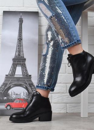 Черевики жіночі шкіряні на підборах vicont українська жіночі ботильйони весна-осінь