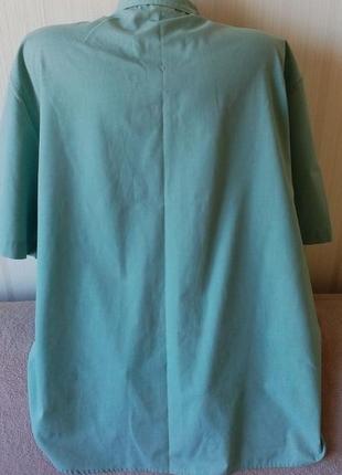 Светлозеленая блуза, батал, р. 22, от damart, пог 66 см2 фото