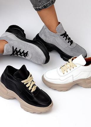 ♥️ стильные кожаные замшевые кроссовки