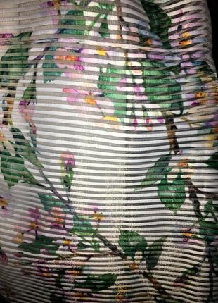 Найніжніша спідничка у квітковий принт та полосочку/нежнейшая юбка4 фото