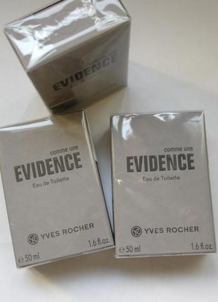 Evidence туалетна вода 50 мл yves rocher - ів роше евиденс, эвиденс