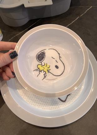 Набор детской посуды, прекрасное качество peanuts