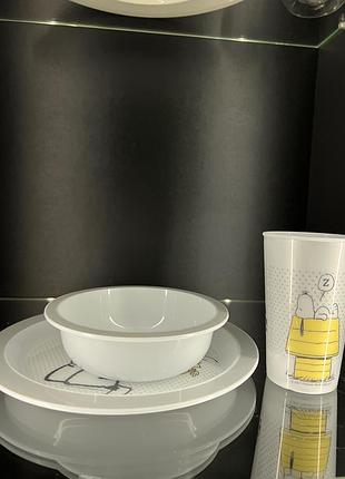 Набор детской посуды, прекрасное качество peanuts