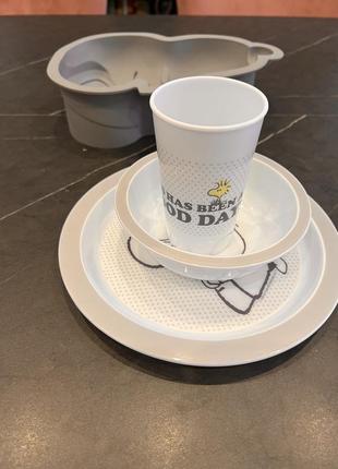 Набор детской посуды, прекрасное качество peanuts