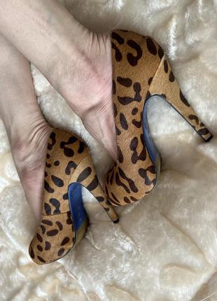 Жіночі леопардові туфлі на високих підборах christian louboutin лакшері босоніжки, туфлі-човники4 фото