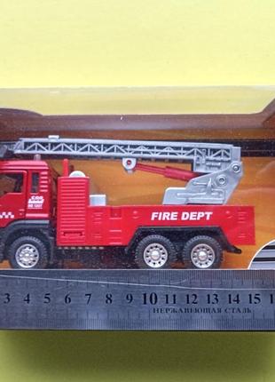 Іграшка пожежна машина інерційна пожежний кран автовишка2 фото