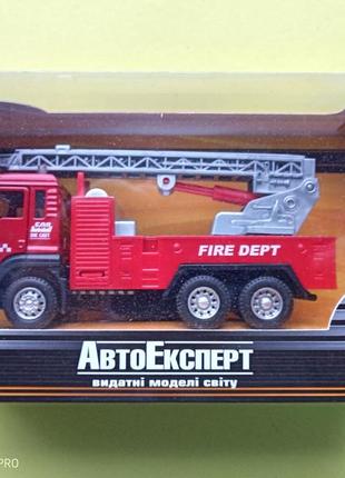 Іграшка пожежна машина інерційна пожежний кран автовишка
