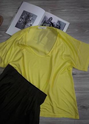 Zara классная футболка. спинка сетка-лен. р s сток