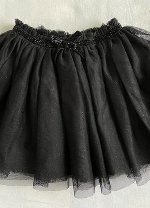 Детская чёрная пышная  юбка  .от 2 до 5 лет