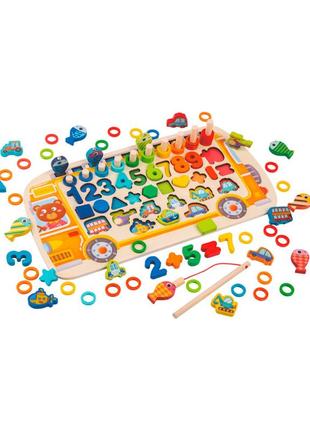 Дерев'яна іграшка "багатофункціональна дощечка" limo toy md 1949