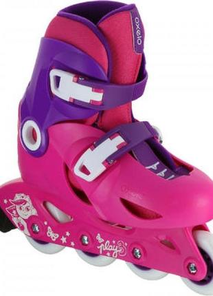 Дитячі розсувні ролики oxelo eu 34/36 play-3 рожеві original