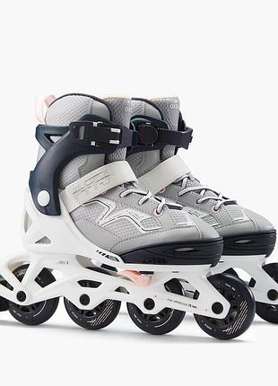 Дитячі розсувні ролики oxelo eu 29/32 fit сірі