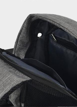 Мужской рюкзак через плечо с зарядкой usb kompact8 фото